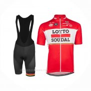 2017 Ropa Ciclismo Lotto Soudal Rojo Mangas Corta y Culotte Corto