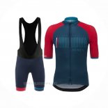 2017 Ropa Ciclismo Nimes Vuelta Espana Azul Rojo Mangas Corta y Culotte Corto
