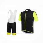 2017 Ropa Ciclismo RH+ Negro Amarillo Mangas Corta y Culotte Corto