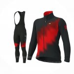 2019 Ropa Ciclismo ALE Pulse Rojo Negro Mangas Largas y Culotte Lunga