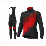 2019 Ropa Ciclismo ALE Pulse Rojo Negro Mangas Largas y Culotte Lunga