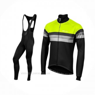 2019 Ropa Ciclismo Nalini Warm 2.0 Negro Verde Mangas Largas Y Culotte Lunga