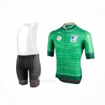 2019 Ropa Ciclismo UAE Tour Verde Mangas Corta y Culotte Corto