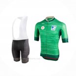 2019 Ropa Ciclismo UAE Tour Verde Mangas Corta y Culotte Corto