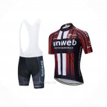 2020 Ropa Ciclismo Sunweb Negro Rojo Mangas Corta y Culotte Corto