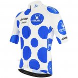 2020 Ropa Ciclismo Vuelta Espana Azul Blanco Mangas Corta y Culotte Corto