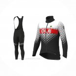2021 Ropa Ciclismo ALE Blanco Negro Rojo Mangas Largas y Culotte Lunga