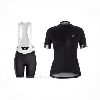 2021 Ropa Ciclismo Mujer Trek Negro Mangas Corta y Culotte Corto