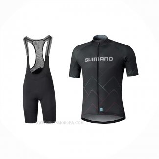 2021 Ropa Ciclismo Shimano Negro Mangas Corta y Culotte Corto(2)