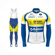 2021 Ropa Ciclismo Sport Vlaanderen Baloise Azul Amarillo Mangas Largas y Culotte Lunga