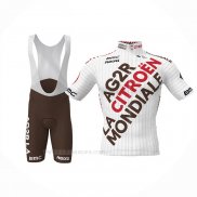 2022 Ropa Ciclismo Ag2r La Mondiale Blanco Mangas Corta y Culotte Corto