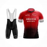 2022 Ropa Ciclismo Arkea Samsic Rojo Negro Mangas Corta Y Culotte Corto