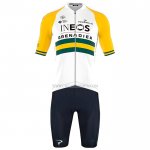 2023 Ropa Ciclismo INEOS Grenadiers AMarillo Mangas Cortas y Culotte Corto