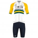 2023 Ropa Ciclismo INEOS Grenadiers AMarillo Mangas Cortas y Culotte Corto
