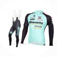 2016 Ropa Ciclismo Bianchi Mtb Ml Negro Verde Mangas Largas y Culotte Lunga