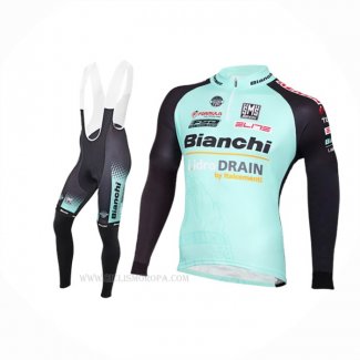 2016 Ropa Ciclismo Bianchi Mtb Ml Negro Verde Mangas Largas y Culotte Lunga