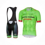 2016 Ropa Ciclismo Cannondale Drapac Verde Negro Mangas Corta y Culotte Corto