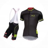2016 Ropa Ciclismo Castelli Negro Verde Mangas Corta y Culotte Corto
