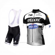 2016 Ropa Ciclismo Etixx Quick Step Blanco Negro Mangas Corta y Culotte Corto