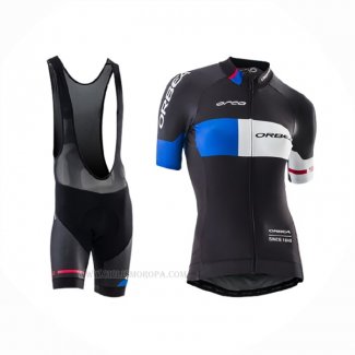 2016 Ropa Ciclismo Mujer Orbea Azul Negro Mangas Corta y Culotte Corto