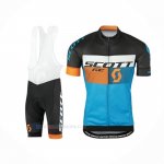 2016 Ropa Ciclismo Scott Azul Negro Mangas Corta Y Culotte Corto