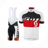 2016 Ropa Ciclismo Scott Blanco Rojo Mangas Corta Y Culotte Corto(1)