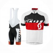 2016 Ropa Ciclismo Scott Blanco Rojo Mangas Corta Y Culotte Corto(1)