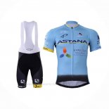 2017 Ropa Ciclismo Astana Azul Mangas Corta y Culotte Corto