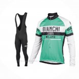 2017 Ropa Ciclismo Bianchi Milano Ml Verde Mangas Largas y Culotte Lunga