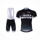 2017 Ropa Ciclismo Bora Profundo Negro Mangas Corta y Culotte Corto
