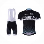 2017 Ropa Ciclismo Bora Profundo Negro Mangas Corta y Culotte Corto