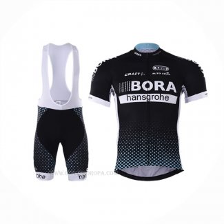 2017 Ropa Ciclismo Bora Profundo Negro Mangas Corta y Culotte Corto
