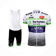2017 Ropa Ciclismo Fortuneo Vital Concept Blanco Mangas Corta Y Culotte Corto