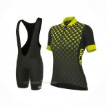 2017 Ropa Ciclismo Mujer ALE Negro Amarillo Mangas Corta y Culotte Corto