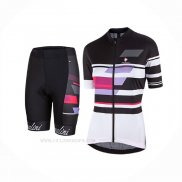 2017 Ropa Ciclismo Mujer Nalini Dolomiti Negro Mangas Corta y Culotte Corto