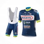 2017 Ropa Ciclismo Wanty Groupe Gobert Azul Mangas Corta y Culotte Corto