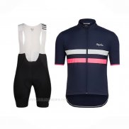 2018 Ropa Ciclismo Rapha Azul Profundo Rosa Mangas Corta y Culotte Corto