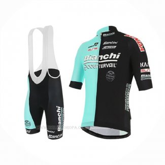 2019 Ropa Ciclismo Bianchi Countervail Negro Verde Mangas Corta y Culotte Corto