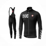 2019 Ropa Ciclismo Castelli Raddoppia 2 Negro Plata Mangas Largas y Culotte Lunga