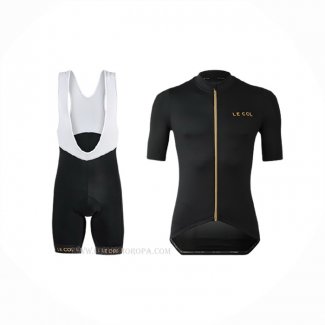 2019 Ropa Ciclismo Lecol Negro Mangas Corta y Culotte Corto