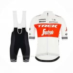 2019 Ropa Ciclismo Trek Segafredo Blanco Rojo Mangas Corta y Culotte Corto