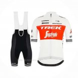 2019 Ropa Ciclismo Trek Segafredo Blanco Rojo Mangas Corta y Culotte Corto