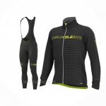 2020 Ropa Ciclismo ALE Negro Amarillo Mangas Largas y Culotte Lunga