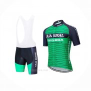 2020 Ropa Ciclismo Caja Rural Verde Negro Mangas Corta y Culotte Corto