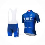 2020 Ropa Ciclismo UHC Apagado Azul Mangas Corta y Culotte Corto