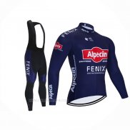 2021 Ropa Ciclismo Alpecin Fenix Profundo Azul Mangas Largas y Culotte Lunga