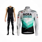 2021 Ropa Ciclismo Bora-Hansgrone Blanco Mangas Largas y Culotte Lunga