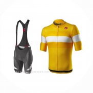 2021 Ropa Ciclismo Castelli Amarillo Mangas Corta y Culotte Corto