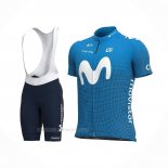 2021 Ropa Ciclismo Movistar Azul Mangas Corta y Culotte Corto