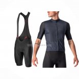 2022 Ropa Ciclismo Castelli Profundo Gris Mangas Cortas y Culotte Corto